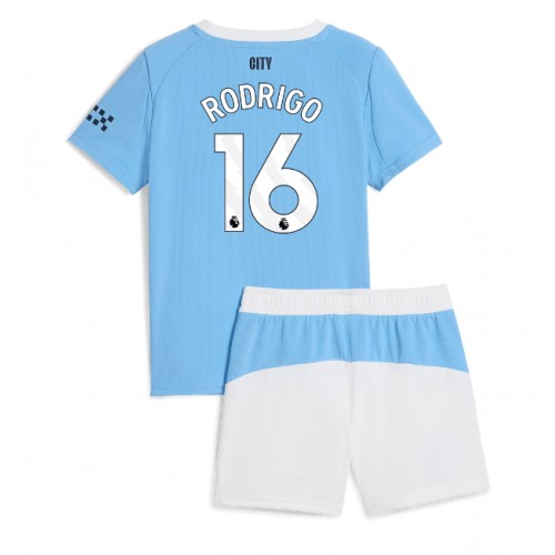 Lacne Dětský Futbalové dres Manchester City Rodri Hernandez #16 2025-26 Krátky Rukáv - Domáci (+ trenírky) Lacne Dětský Futbalové dres Manchester City Rodri Hernandez #16 2025-26 Krátky Rukáv - Domáci (+ trenírky)